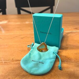 Tiffany & Co. Elsa Perretti 18” Silver Heart Necklace